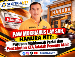 PAW Mokrianus Lay Sah, Hanura NTT: Putusan Mahkamah Partai dan Pencabutan KTA Adalah Penentu Akhir